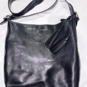 Coach Black Leather Shoulder Bag